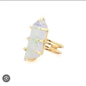 Vanessa Mooney Gold Ring with Iridescent Stone